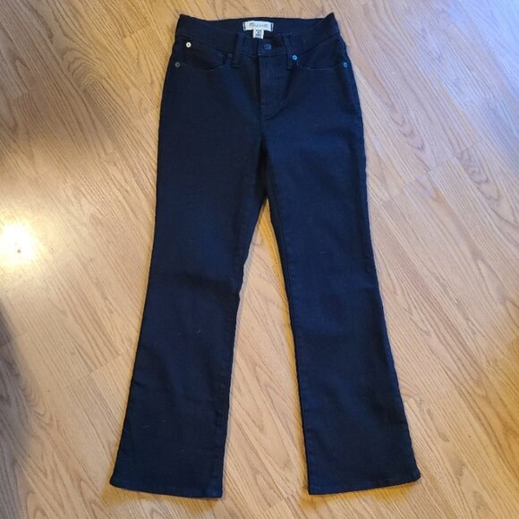 NEW NWOT! MADEWELL HIGH/MID-RISE KICK OUT JEANS CROPPED STRETCH DENIM sz 26 - Picture 2 of 8